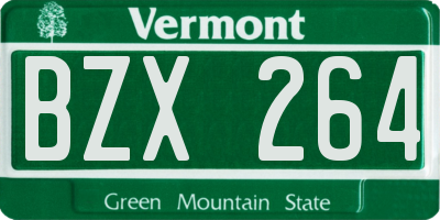 VT license plate BZX264