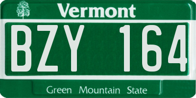 VT license plate BZY164