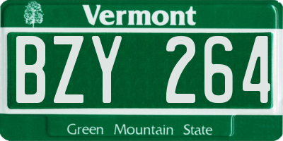 VT license plate BZY264