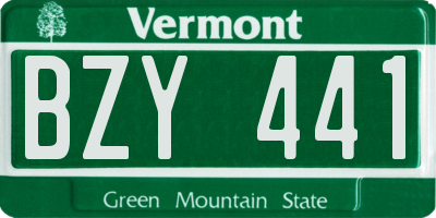 VT license plate BZY441