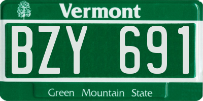 VT license plate BZY691