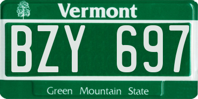VT license plate BZY697