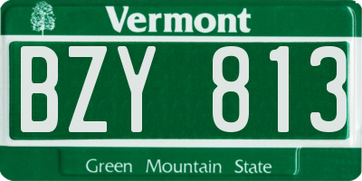 VT license plate BZY813