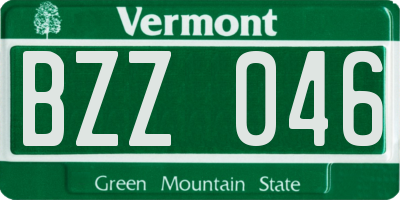 VT license plate BZZ046