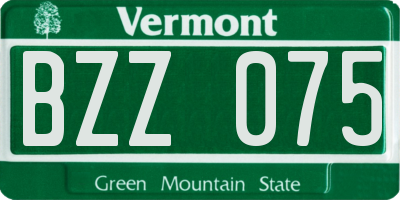 VT license plate BZZ075