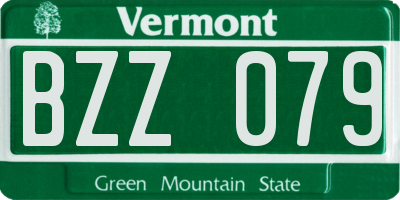VT license plate BZZ079