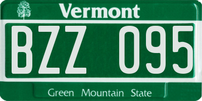 VT license plate BZZ095