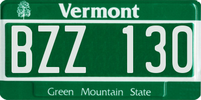 VT license plate BZZ130