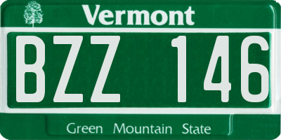 VT license plate BZZ146