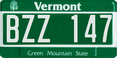 VT license plate BZZ147