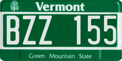 VT license plate BZZ155