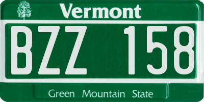 VT license plate BZZ158
