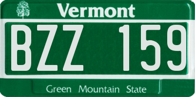 VT license plate BZZ159