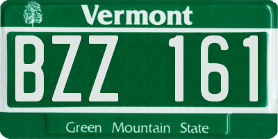 VT license plate BZZ161