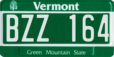 VT license plate BZZ164