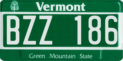 VT license plate BZZ186