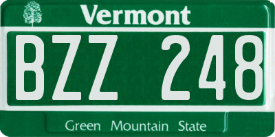 VT license plate BZZ248