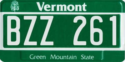 VT license plate BZZ261