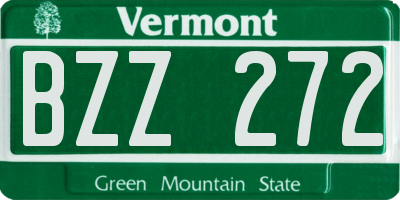 VT license plate BZZ272