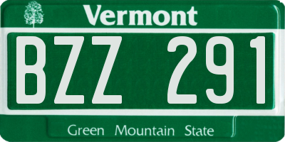 VT license plate BZZ291