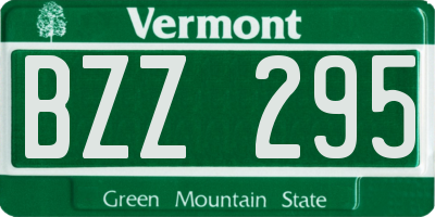 VT license plate BZZ295