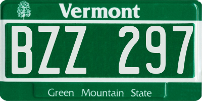 VT license plate BZZ297