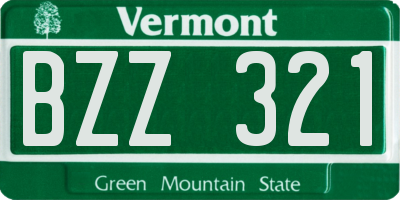 VT license plate BZZ321