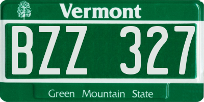 VT license plate BZZ327