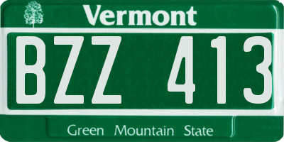 VT license plate BZZ413