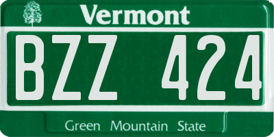 VT license plate BZZ424
