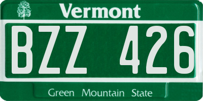 VT license plate BZZ426
