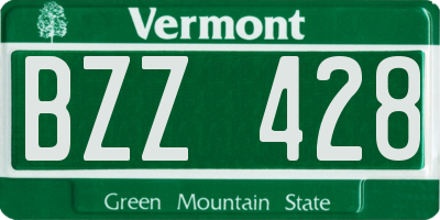 VT license plate BZZ428