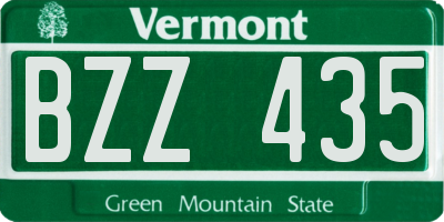 VT license plate BZZ435