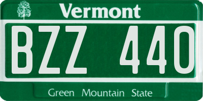 VT license plate BZZ440