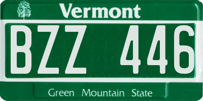 VT license plate BZZ446