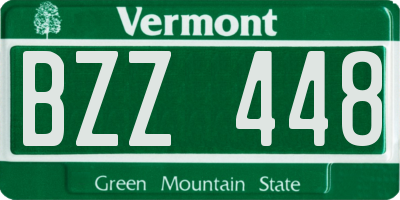 VT license plate BZZ448