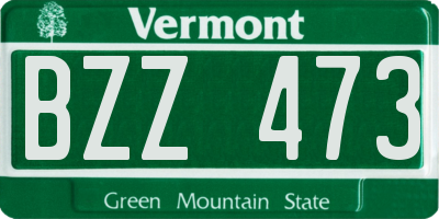 VT license plate BZZ473