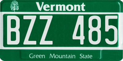 VT license plate BZZ485