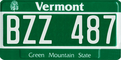 VT license plate BZZ487