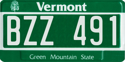 VT license plate BZZ491