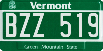VT license plate BZZ519