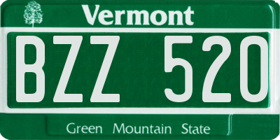 VT license plate BZZ520