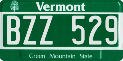 VT license plate BZZ529