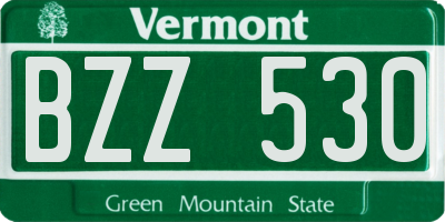 VT license plate BZZ530
