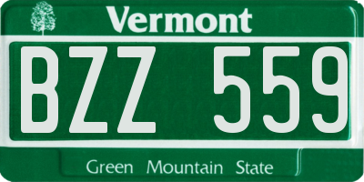 VT license plate BZZ559