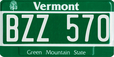 VT license plate BZZ570
