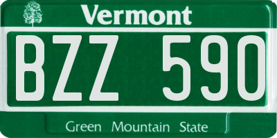 VT license plate BZZ590