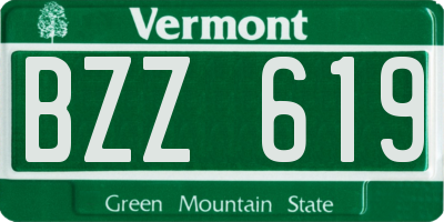 VT license plate BZZ619