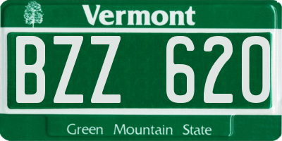 VT license plate BZZ620