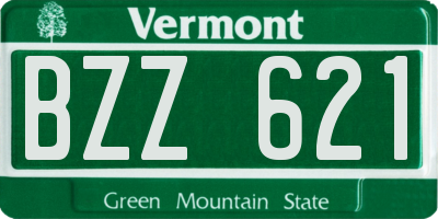 VT license plate BZZ621